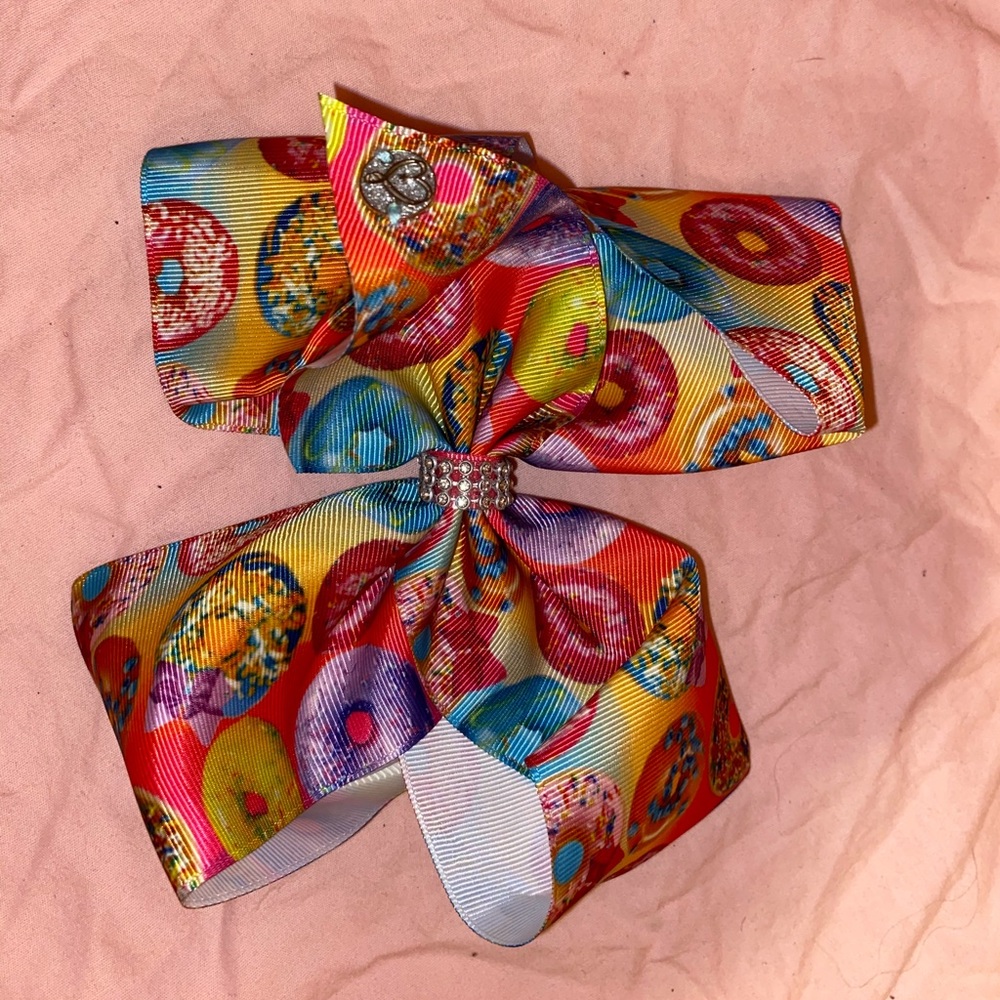 Multi-Colored Donut Print JoJo Bow